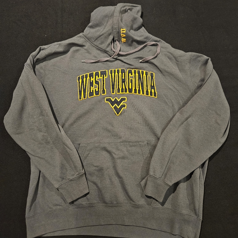 West Virginia Mountaineers Stadoum stitched Hooded Sweatshirt Mens XL